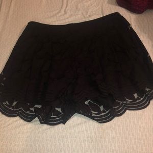 Black lace flowy shorts/torrid/new- never worn